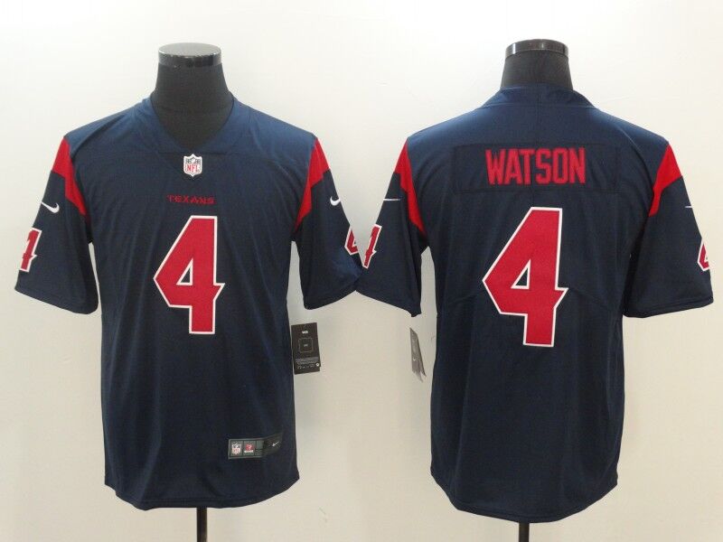 Men's Nike Houston Texans #4 Deshaun Watson Navy Vapor Untouchable Color Rush Limited Stitched NFL Jersey